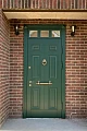Дверь зеленая ВПД-126 с фрамугой и стеклом - фото № 2