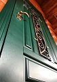 Зеленая дверь ВПД-108 с верхней фрамугой - фото № 2