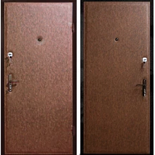 Входная железная дверь с искусственной кожей ДМ-3