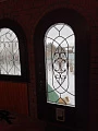 Дверь арочная с напылением со стеклом и ковкой ВДП-31 - фото № 2