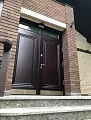 Дверь элитная двустворчатая с терморазрывом фрамугой и стеклом ВДП-39 - фото № 2