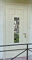 Светлая дверь ВПД-120 со стеклом и ковкой - фото № 2