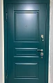 Зеленая дверь ВПД-119 с МДФ для дачи - фото № 1