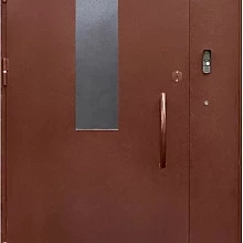 Металлическая дверь в подъезд коричневая МДП-507