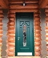 Зеленая дверь ВПД-108 с верхней фрамугой - фото № 1