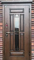 Дверь для дома ВПД-53 со стеклом и ковкой - фото № 1