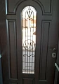 Темная дверь ВПД-115 со стеклом и ковкой - фото № 4
