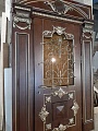 Уличная дверь с терморазрывом, отделкой МДФ, ковкой и стеклом для коттеджа ВДП-6 - фото № 4
