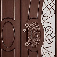 Металлическая дверь в подъезд с декоративными элементами МДП-516