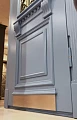 Голубая дверь ВПД-109 со стеклом и ковкой - фото № 5
