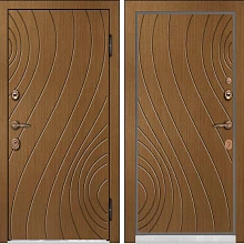 Металлическая входная дверь с МДФ коричневого цвета Д-207