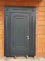 Дверь с терморазрывом МДФ для коттеджа серая ВДП-20 - фото № 1