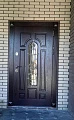 Темная дверь ВПД-115 со стеклом и ковкой - фото № 3