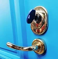 Голубая элитная дверь ВПД-85 для дома - фото № 3