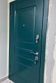 Зеленая дверь ВПД-119 с МДФ для дачи - фото № 2