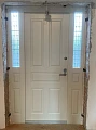 Дверь коричневого цвета ВПД-129 с фрамугой и стеклом - фото № 3