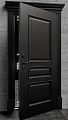Черная дверь с массивом дуба ВПД-142 - фото № 1