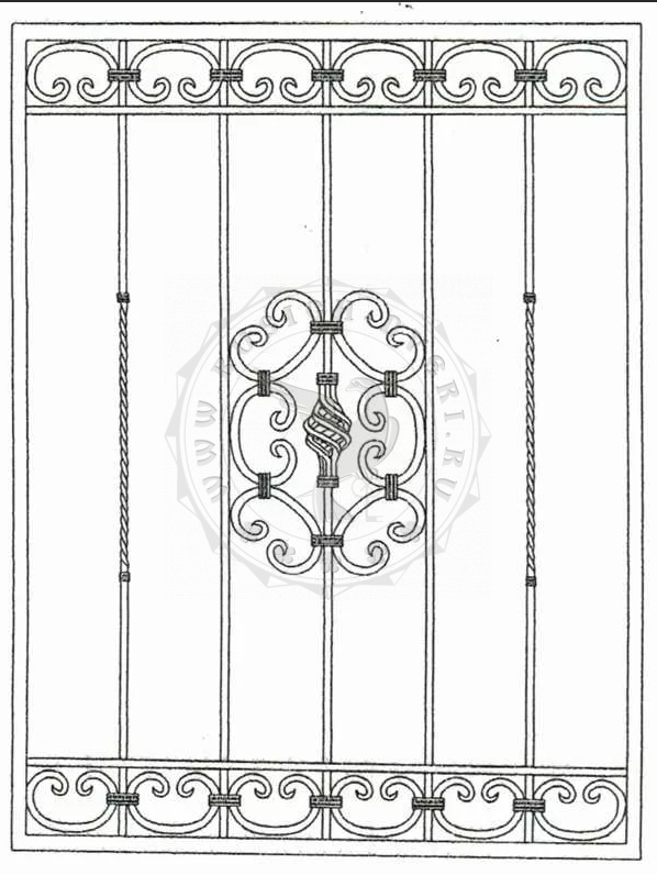 Рисунки оконных решеток из металла